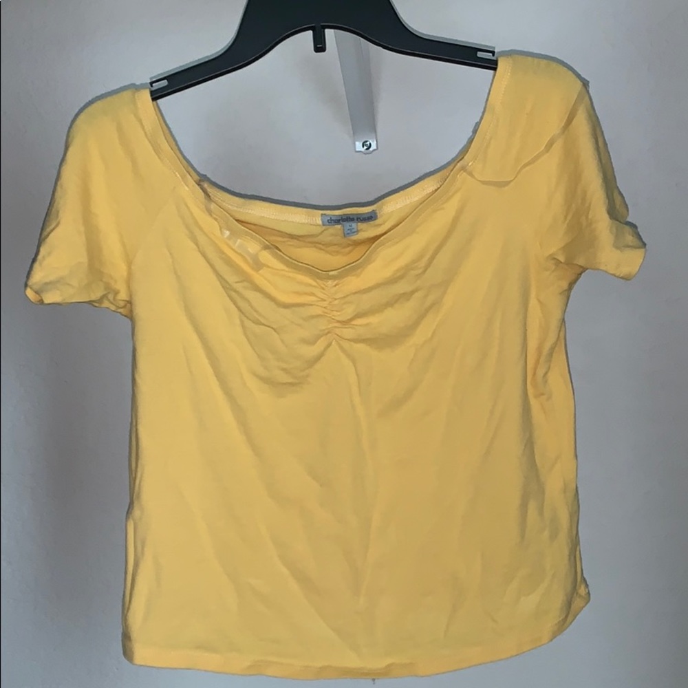 Yellow off the shoulder top
